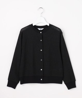 J.PRESS LADIES 【冷房対策に】レーシー カーディガン ブラック系