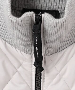 JOSEPH ABBOUD MOUNTAIN 【軽量/防風性】中綿キルトコンビ ニット ライトグレー系
