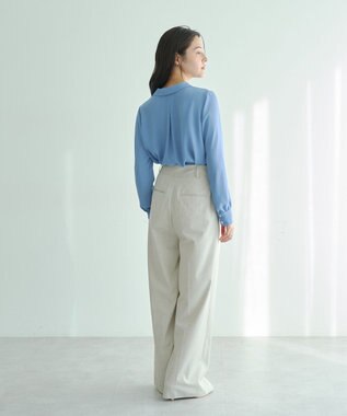 YECCA VECCA スカーフ付きブラウス Blue