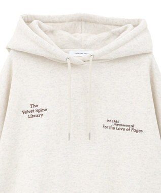 AMERICAN HOLIC 刺繍ロゴ裏起毛パーカー Light Gray Mixture