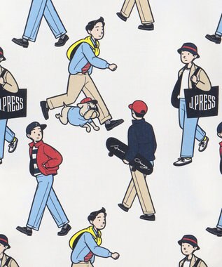 J.PRESS MEN 【AaronChang】【UNISEX】プリントタイプライター オープンカラーシャツ ホワイト系5