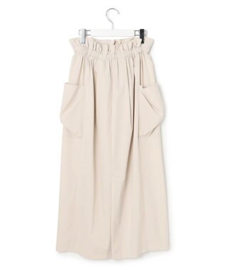 23区 L 【撥水加工/洗える】ブライトタフタ ドロスト スカート ベージュ系