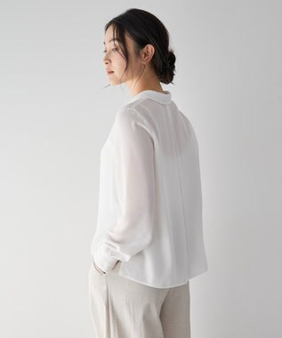 YECCA VECCA スカーフ付きブラウス Off White