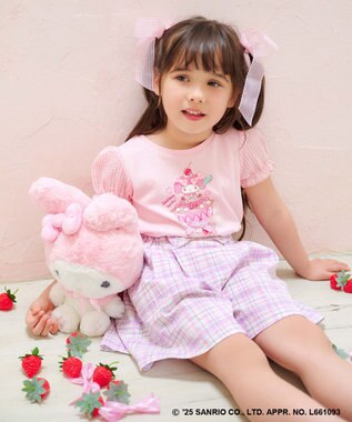 ANY KIDS 【any FAM ×サンリオキャラクターズ】パフスリーブ Tシャツ マイメロディ×ピンク