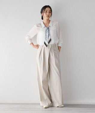 YECCA VECCA スカーフ付きブラウス Off White