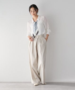 YECCA VECCA スカーフ付きブラウス Off White