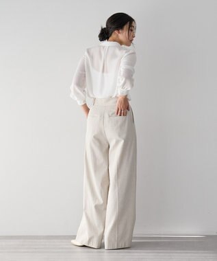 YECCA VECCA スカーフ付きブラウス Off White