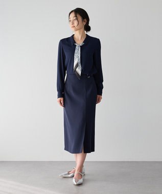 YECCA VECCA スカーフ付きブラウス Navy