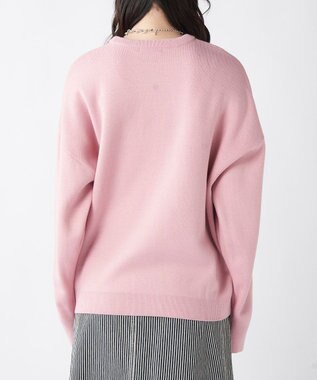 OP／FILA 【ocean pacific】ロゴ入りクルーニット ピンク