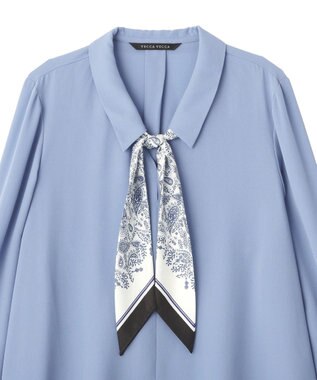 YECCA VECCA スカーフ付きブラウス Blue