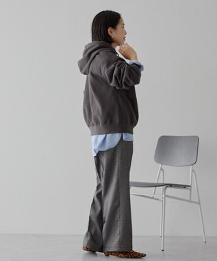 AMERICAN HOLIC 刺繍ロゴ裏起毛パーカー Charcoal Gray