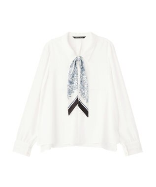 YECCA VECCA スカーフ付きブラウス Off White