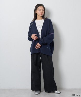 earth music&ecology Ｖｉｌｌａｉｎｓ　マレフィセント／ニットカーディガン Navy