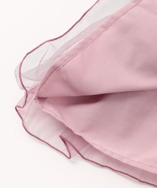 ANY KIDS 表起毛 レースアップ チュニック ピンク