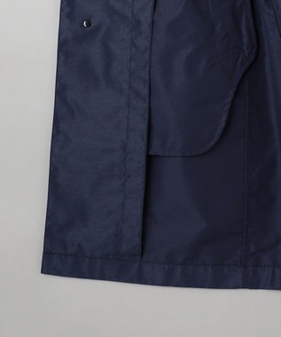 GOTAIRIKU ダウンライナー装着可【半裏仕様】メランジシャンブレー ステンカラースプリングコート ダルブルー系