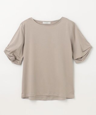 ANY 【接触冷感】シルケットスムース タックスリーブトップス グレージュ
