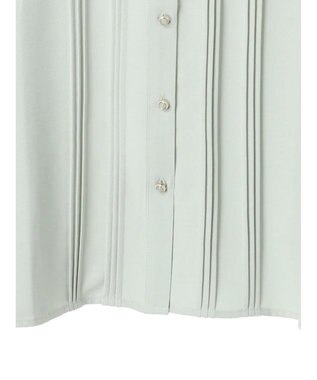 Green Parks ・ＥＬＥＮＣＡＲＥ　ＤＵＥ　ピンタックスタンドブラウス Light Green