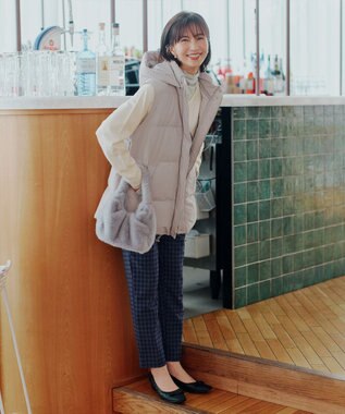 Tiaclasse 【安田美沙子さん着用・4way】ストレッチタフタショートダウン アイボリー