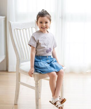 ANY KIDS オーガビッツアニマルTシャツ ライトグレー（くま）