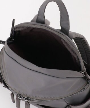 Y'SACCS 【ナイロンタフタ×リサイクルレザー】デイリーミニリュック ダークグレー