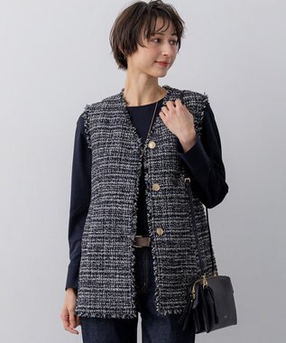 23区 【先行予約】GIOLICAツイード フォルム ジレ