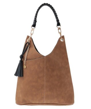 YECCA VECCA チャーム付き2wayショルダーバッグ Brown