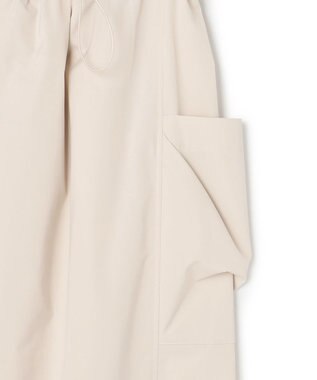 23区 L 【撥水加工/洗える】ブライトタフタ ドロスト スカート ベージュ系