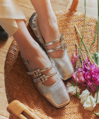 Bridget Birkin 【PARADIS COULEUR】ビジューバックルダブルストラップバレエ