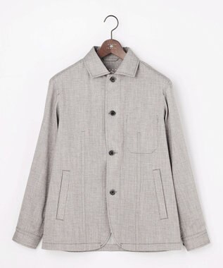 JOSEPH ABBOUD 【清涼/ドライタッチ/ストレッチ】スラブストレッチ ブルゾン ライトグレー系