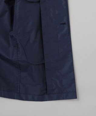 GOTAIRIKU ダウンライナー装着可【半裏仕様】メランジシャンブレー ステンカラースプリングコート ダルブルー系