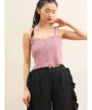 Green Parks ■ＥＳＣＡＲ　２ｗａｙ　ｗーｚｉｐ　ニットキャミ Pink