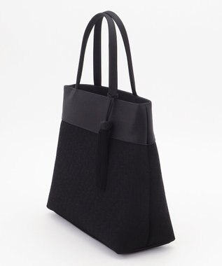 自由区 FORMAL 【日本製】米沢織 あおり式トート ブラック系