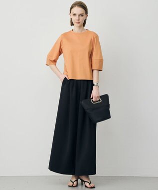 ICB L シャツジーナプレーディング ランタンスリーブカットソー ライトセドナ