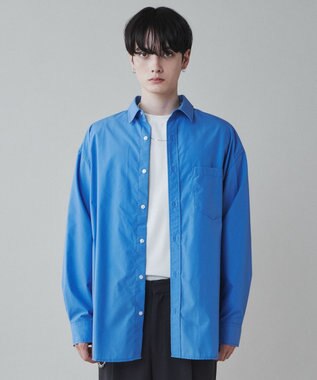 WEGO イージーケアブロードBIGシャツ ブルー