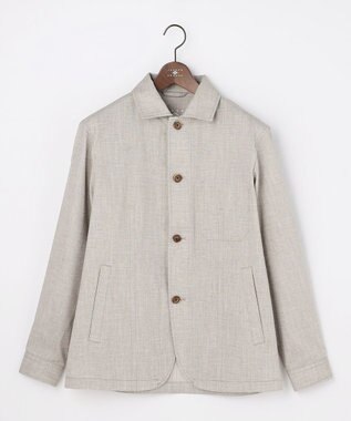 JOSEPH ABBOUD 【清涼/ドライタッチ/ストレッチ】スラブストレッチ ブルゾン ベージュ系