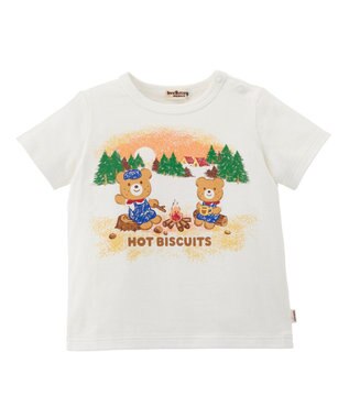 MIKI HOUSE HOT BISCUITS 【家族でおそろい】【80-120cm】アウトドアデザイン 半袖Tシャツ グリーン