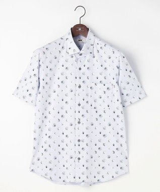 JOSEPH ABBOUD 【ジャージー素材・ストレッチ・イージーケア】コンパクトジャージープリント シャツ ライトグレー系5