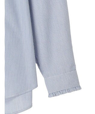 earth music&ecology スタンドフリルシャツ Stripe