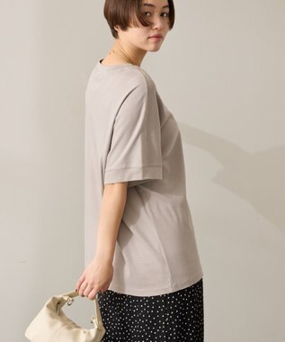 AMERICAN HOLIC 【接触冷感】スムースフレンチスリーブプルオーバー Gray Beige