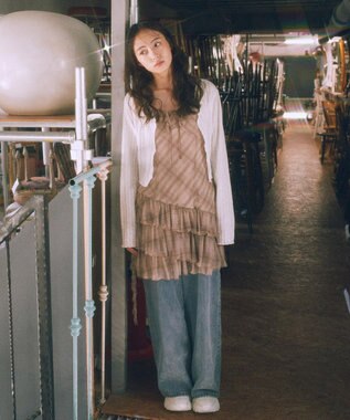 earth music&ecology 【2点セット】ＳＥＴ２点メローボレロ＋フリルキャミソール Off White