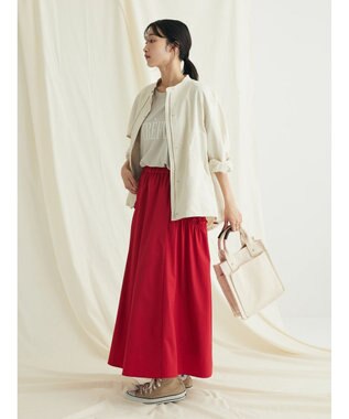 CRAFT STANDARD BOUTIQUE サイドフリルギャザースカート Red