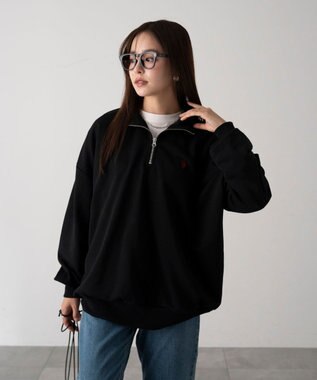 WEGO 【WEB限定/25年秋冬新作/ユニセックス着用ITEM】別注USPOLOハーフZIPPO ブラック