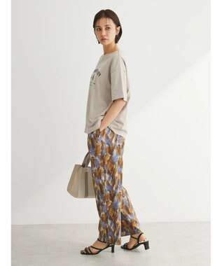 Green Parks エンブレムロゴボックスＴシャツ Gray Beige