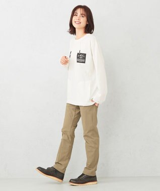 JOSEPH ABBOUD MOUNTAIN 【UNISEX】マスクホルダー付 オーガニックTシャツ ホワイト系