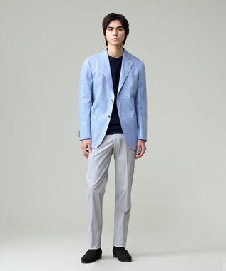 J.PRESS MEN 【WEB・一部店舗限定】リネンブリーザブルメッシュ ジャケット サックスブルー系