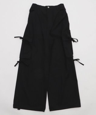 WEGO サイドリボンカーゴパンツ ブラック