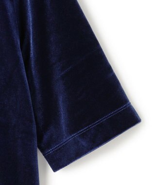 UNFILO ストレッチ ベロアＴシャツ ネイビー