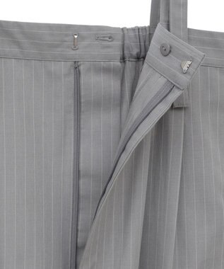 Green Parks ピンストライプベアトップジャンスカ Gray