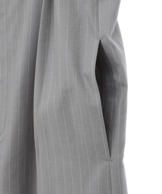 Green Parks ピンストライプベアトップジャンスカ Gray