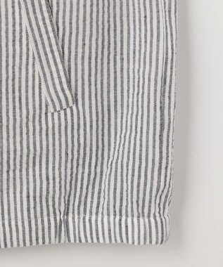 JOSEPH ABBOUD MOUNTAIN 【SPACE／UNISEX】オーガニックコットンリネンドライサッカー シャツ ネイビー系1